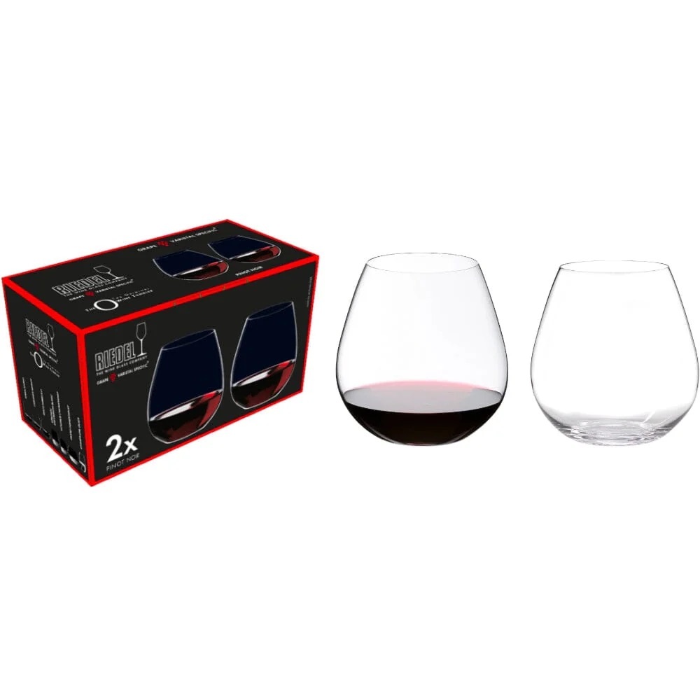 Riedel The O Wine Tumbler Pinot Noir / Nebbiolo Glasses 2 Set Stemless Crystal